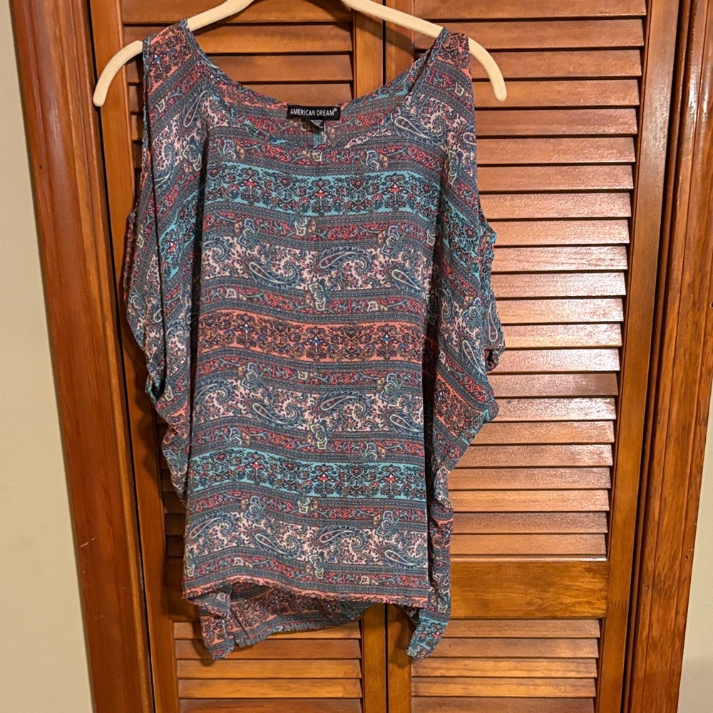 American Dream Multicolor Paisley Blouse
